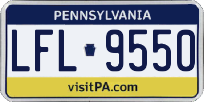 PA license plate LFL9550