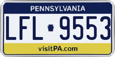 PA license plate LFL9553