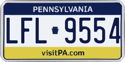 PA license plate LFL9554