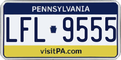 PA license plate LFL9555