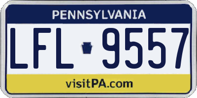 PA license plate LFL9557