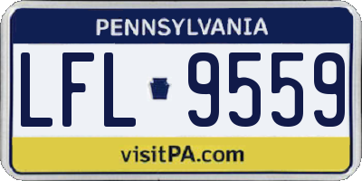 PA license plate LFL9559