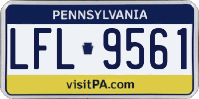 PA license plate LFL9561