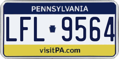 PA license plate LFL9564