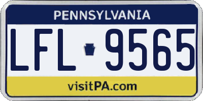 PA license plate LFL9565