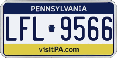 PA license plate LFL9566