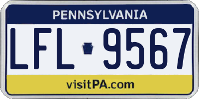 PA license plate LFL9567