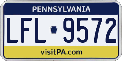 PA license plate LFL9572