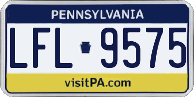 PA license plate LFL9575