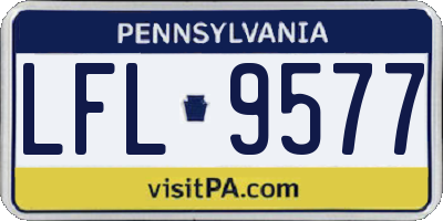 PA license plate LFL9577