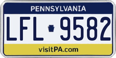PA license plate LFL9582