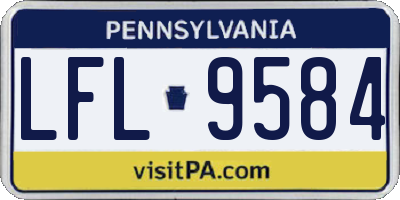 PA license plate LFL9584