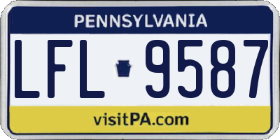 PA license plate LFL9587