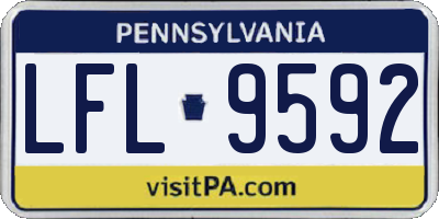 PA license plate LFL9592