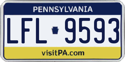 PA license plate LFL9593