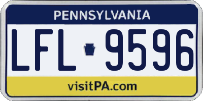 PA license plate LFL9596