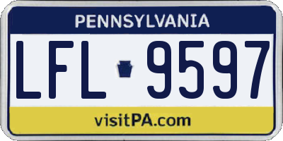 PA license plate LFL9597