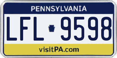 PA license plate LFL9598