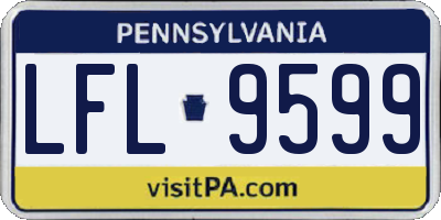 PA license plate LFL9599