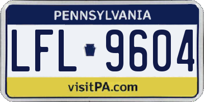 PA license plate LFL9604