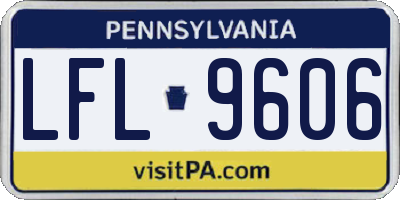 PA license plate LFL9606