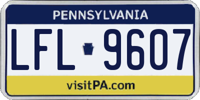 PA license plate LFL9607