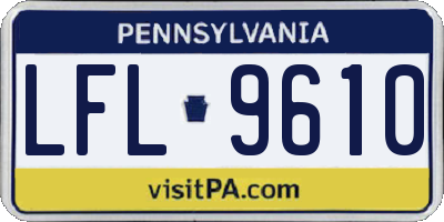 PA license plate LFL9610