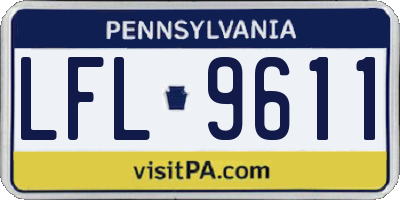 PA license plate LFL9611