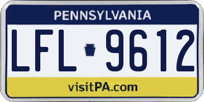 PA license plate LFL9612