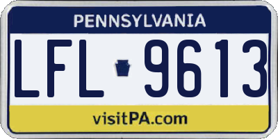 PA license plate LFL9613