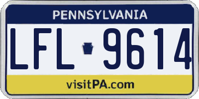 PA license plate LFL9614