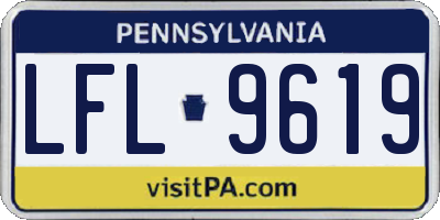 PA license plate LFL9619