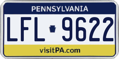 PA license plate LFL9622