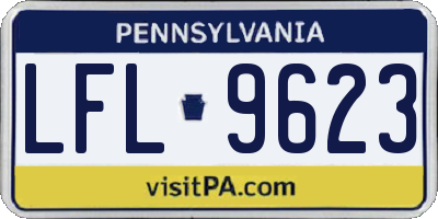 PA license plate LFL9623