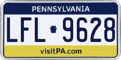 PA license plate LFL9628