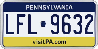 PA license plate LFL9632