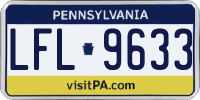 PA license plate LFL9633