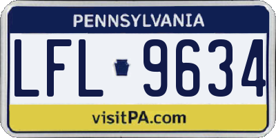 PA license plate LFL9634