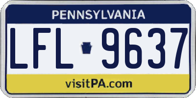 PA license plate LFL9637