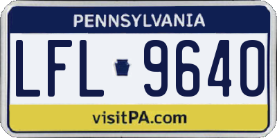 PA license plate LFL9640