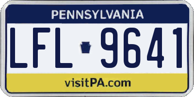 PA license plate LFL9641