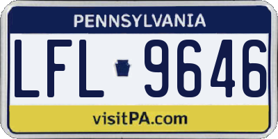 PA license plate LFL9646