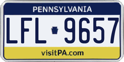 PA license plate LFL9657