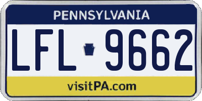 PA license plate LFL9662