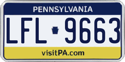 PA license plate LFL9663