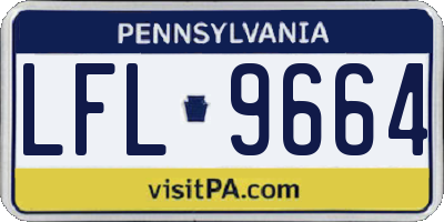 PA license plate LFL9664