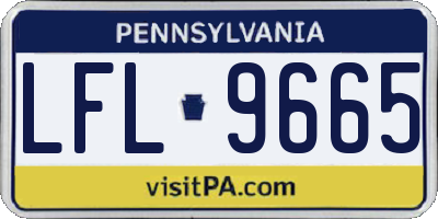 PA license plate LFL9665