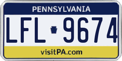 PA license plate LFL9674