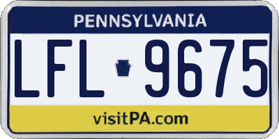 PA license plate LFL9675