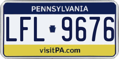 PA license plate LFL9676